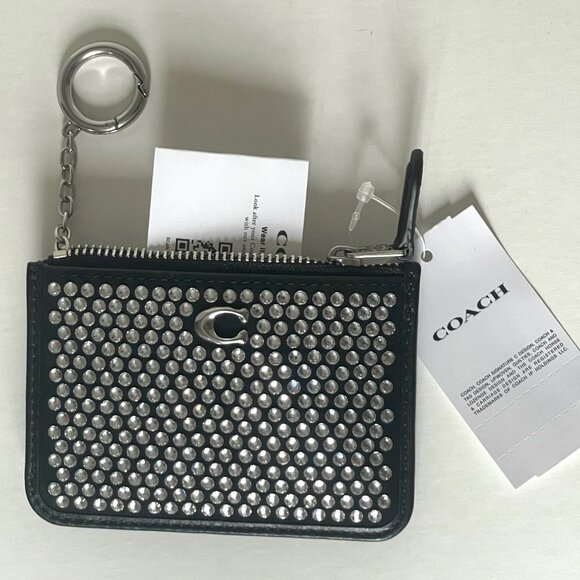 Coach Black and Silver Studded Wallet - Picture 3 of 9